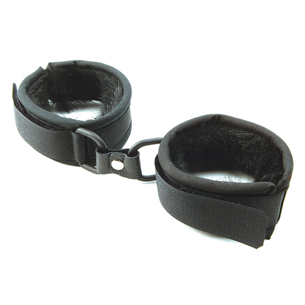 Mink Faux Fur Handcuffs Black - Casual Toys