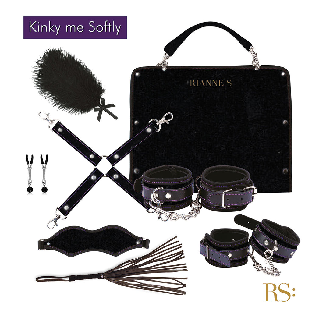 Rianne S Kinky Me Softly Black Bondage Kit - Casual Toys