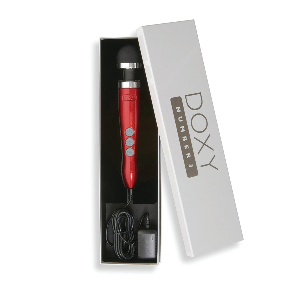 Doxy Number 3 Die Cast Massager Red - Casual Toys