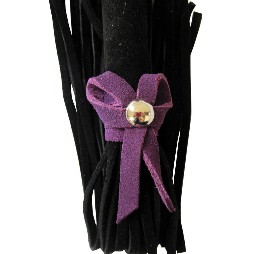 Love Knot Mini Flogger w- Bow - Black w-Purple Bow - Casual Toys