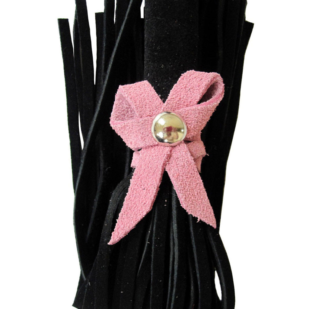 Love Knot Mini Flogger w- Bow - Black w-Pink Bow - Casual Toys