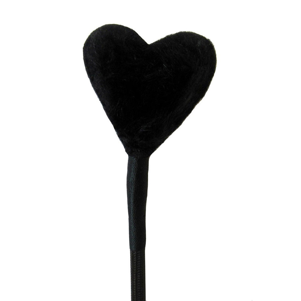 Crop with Heart Fluff Tip - Black - Casual Toys
