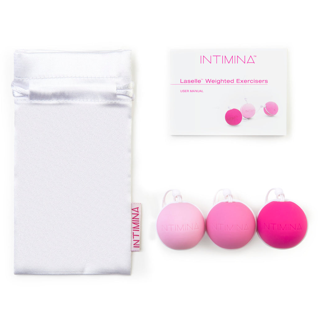 Intimina Laselle Routine Exercise Balls SET of 3 Pelvic Floor Weights - Casual Toys