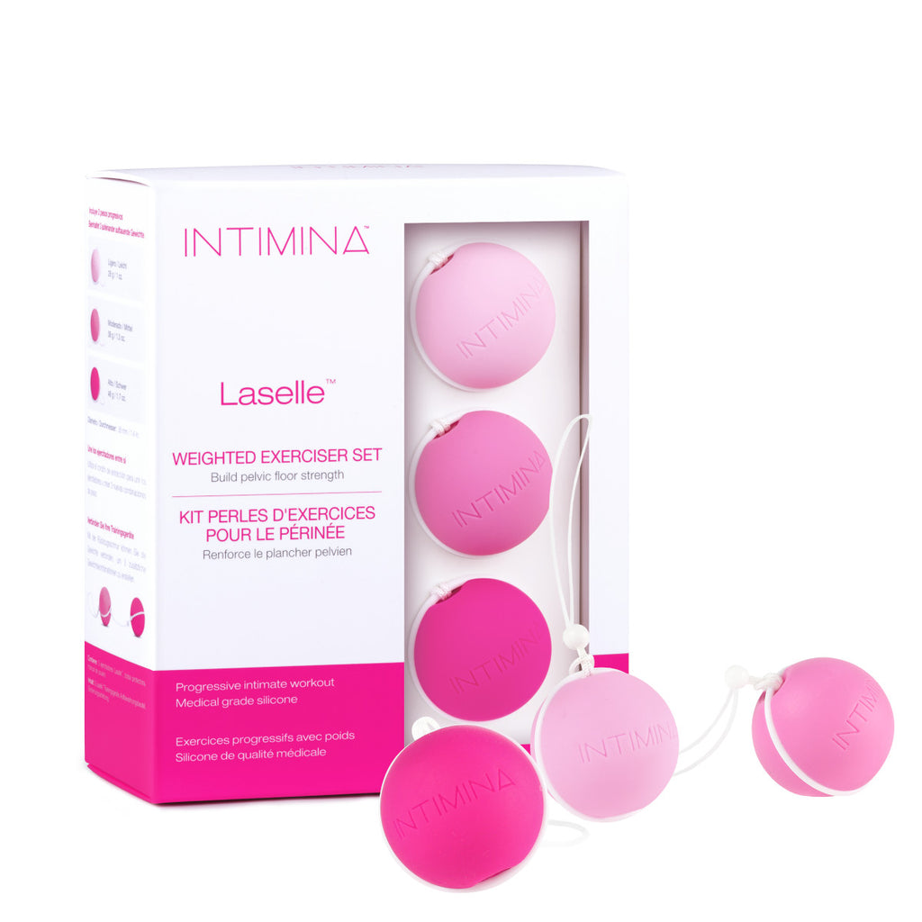 Intimina Laselle Routine Exercise Balls SET of 3 Pelvic Floor Weights - Casual Toys
