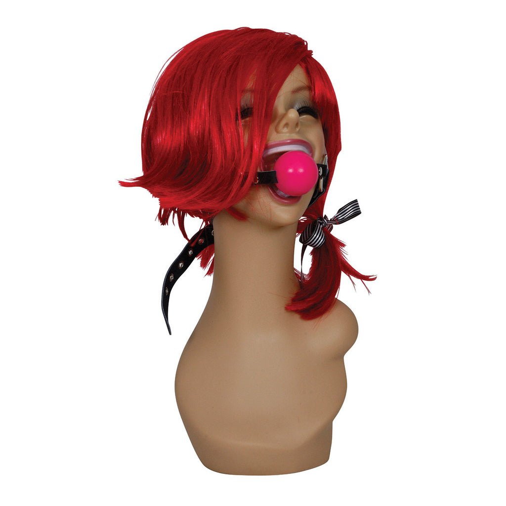 Sex Kitten Silicone Ball Gag Pink - Casual Toys