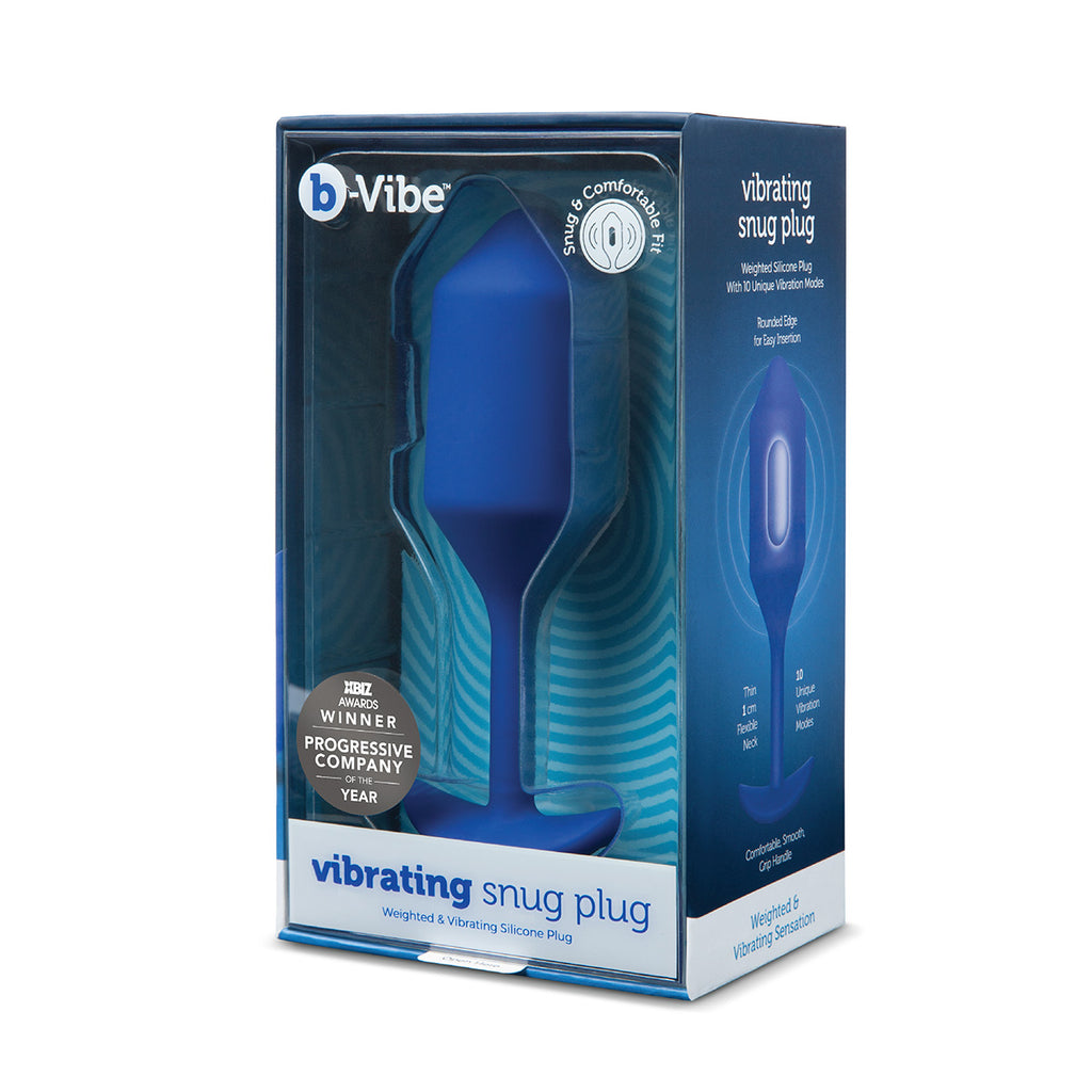B-Vibe Snug Plug Vibrating XL - Navy - Casual Toys