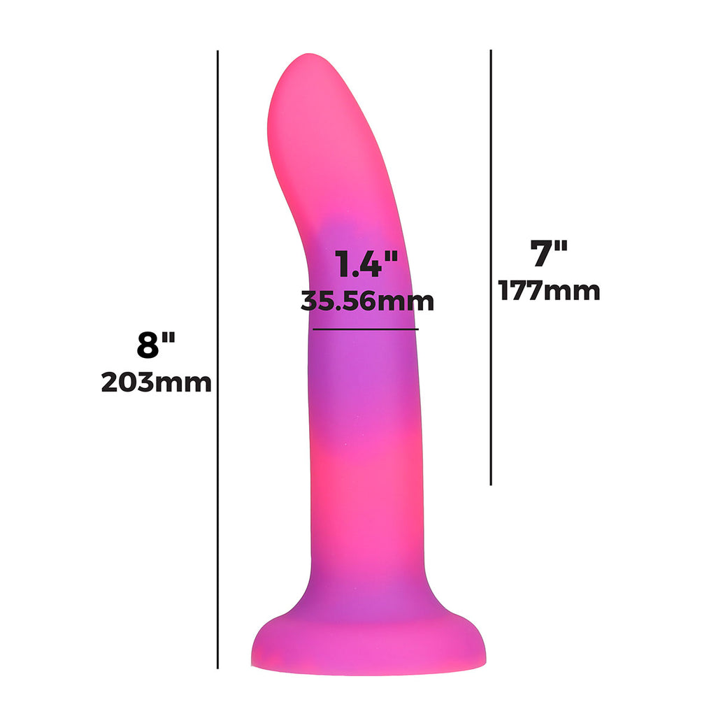 Addiction Glow-in-the-Dark Rave Dil 8" - Pink Purple