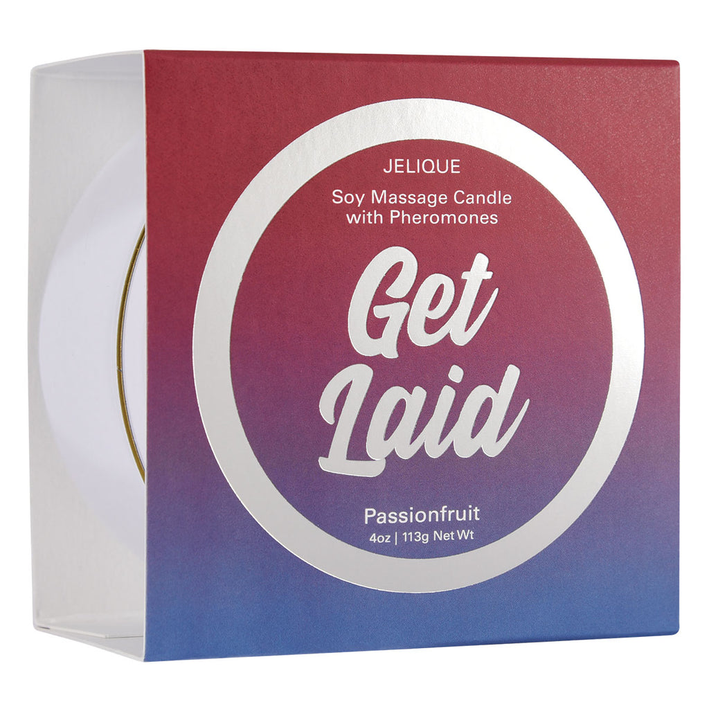 Jelique Pheromone Massage Candle Get Laid Passion Fruit 4oz - Casual Toys
