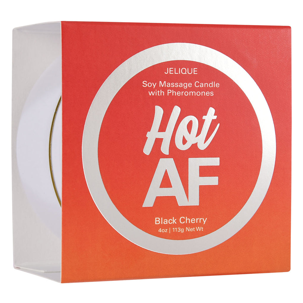 Jelique Pheromone Massage Candle Hot AF Black Cherry 4oz - Casual Toys