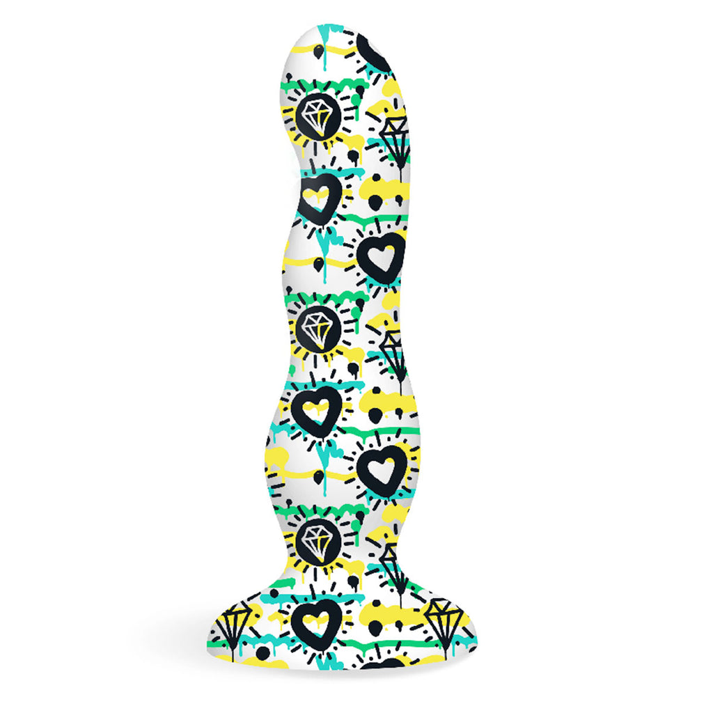 Collage - Diamonds and Hearts Curvy Silicone Dil - Casual Toys