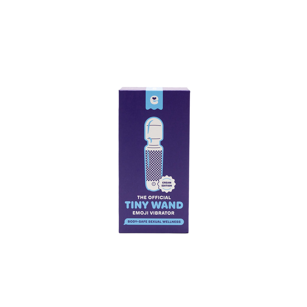 Emojibator Tiny Wand Vibrator - Cream