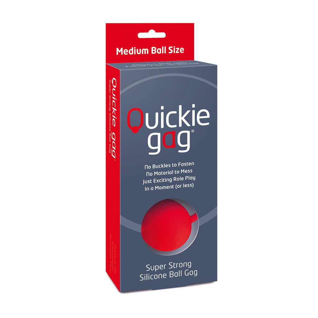 Quickie Ball Gag Medium - Red - Casual Toys