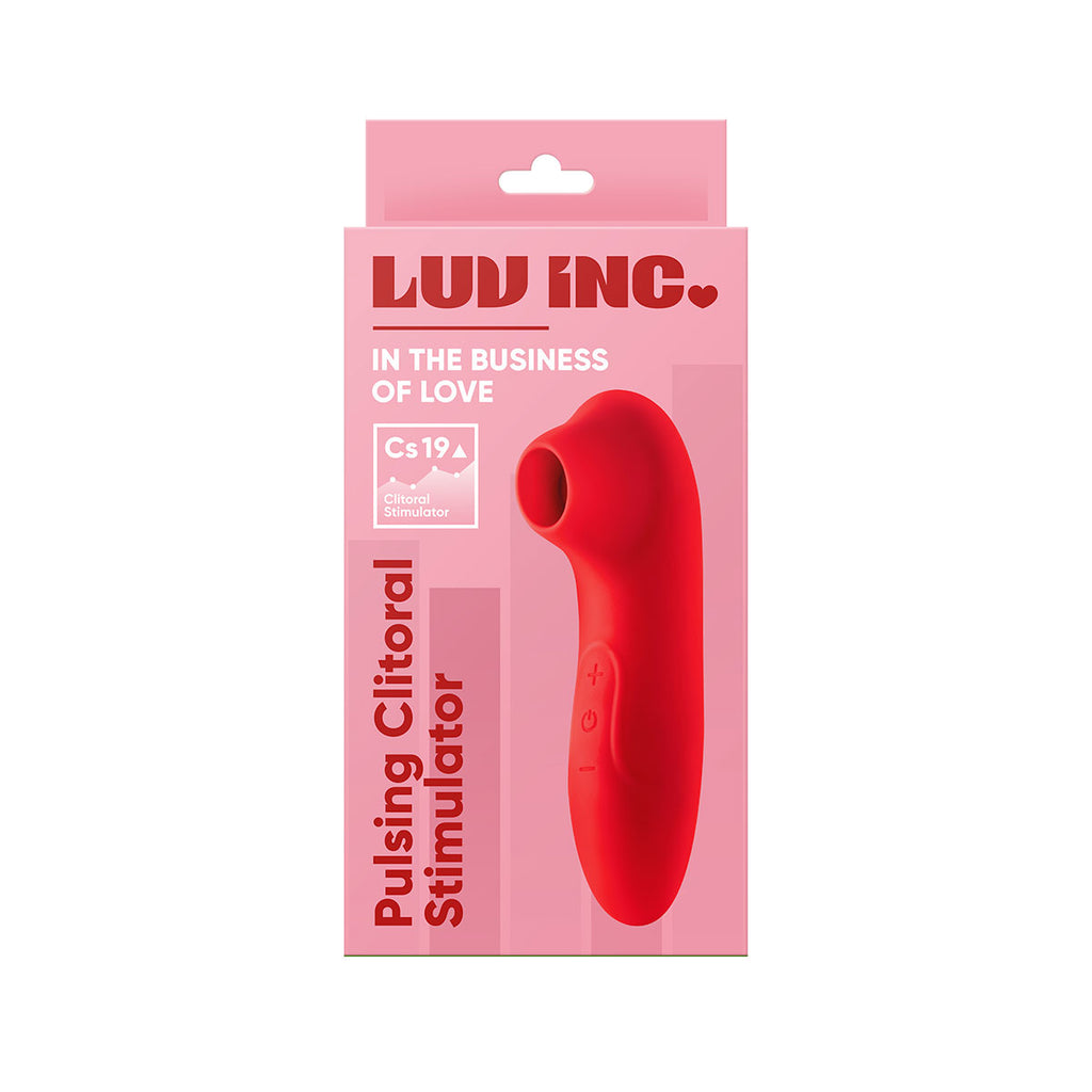 Luv Inc Pulsing Clitoral Stimulator - Red - Casual Toys