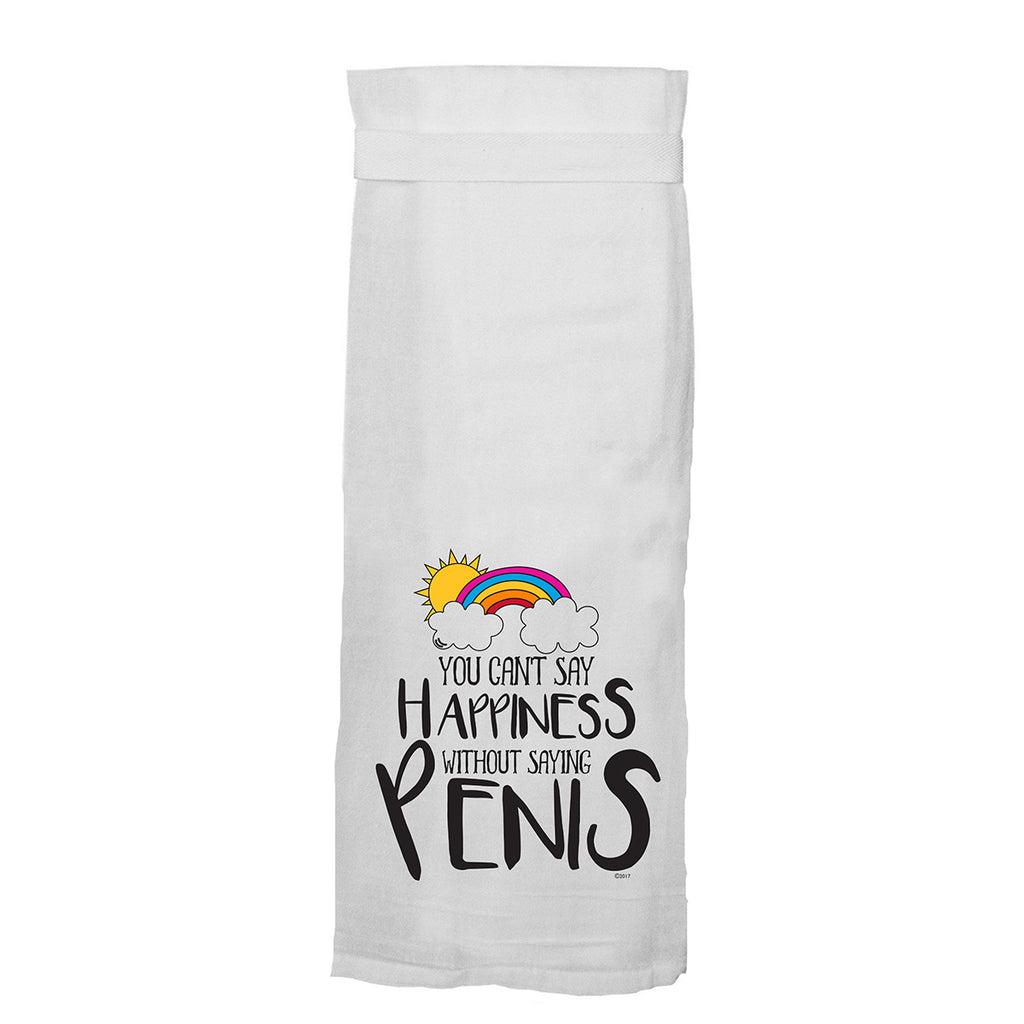 Twisted Wares You Can't Say Happiness Saying Penis Flour Towel - Casual Toys