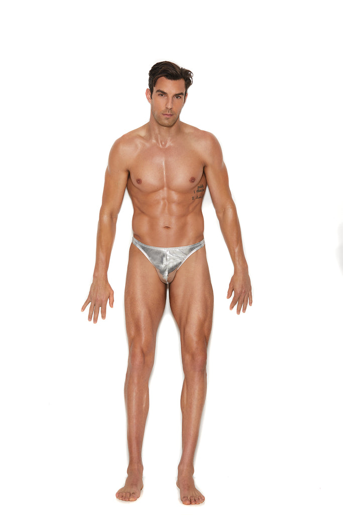 Men's Silver Lame' Thong - Casual Toys