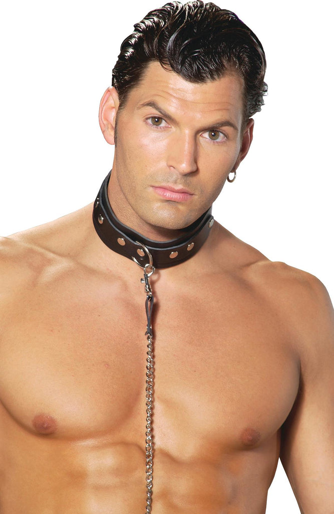 Leather Collar W- O Ring - Casual Toys
