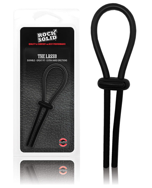 Rock Solid Lasso Cockring - Black - Casual Toys
