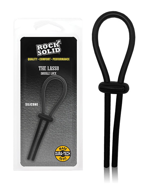 Rock Solid Lasso Single Adjustable Lock Black Silicone - Casual Toys