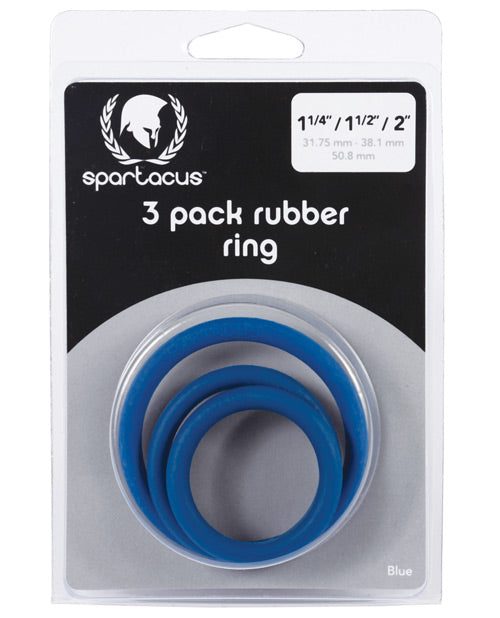 Spartacus Rubber Cock Ring Set - Casual Toys