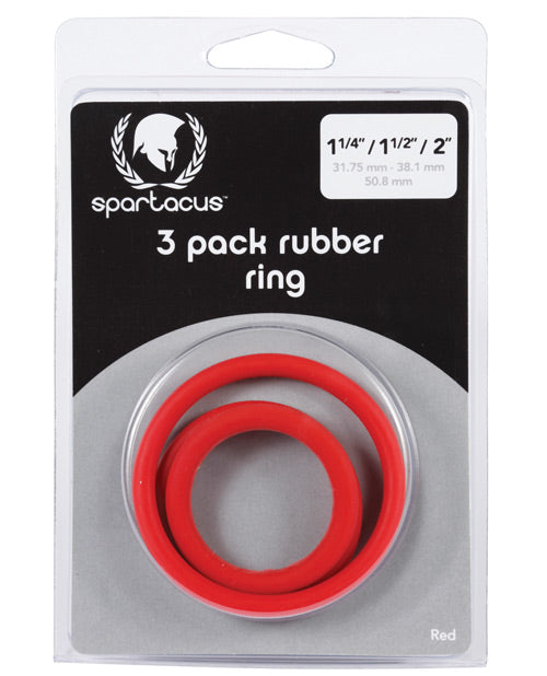 Spartacus Rubber Cock Ring Set - Casual Toys