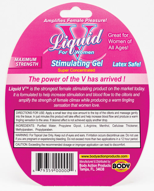 Liquid V Female Stimulant - 10 Ml Bottle In Clamshell - Casual Toys