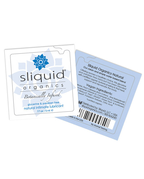 Sliquid Organics Natural Intimate Lubricant - .17 Oz Pillow - Casual Toys