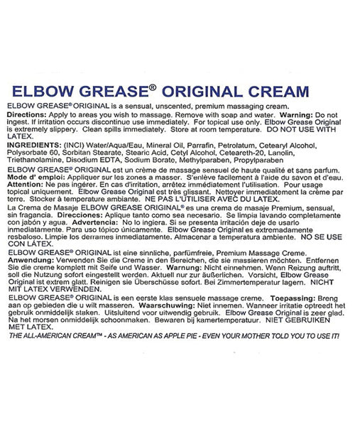 Elbow Grease Original Cream Jar - Casual Toys