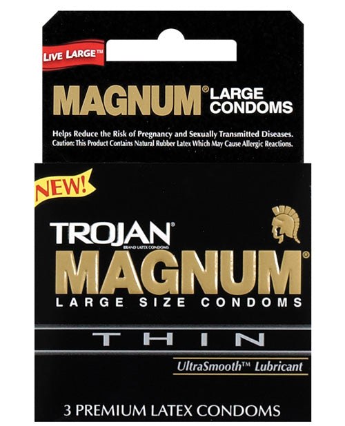 Trojan Magnum Thin Condoms - Box Of 3 - Casual Toys