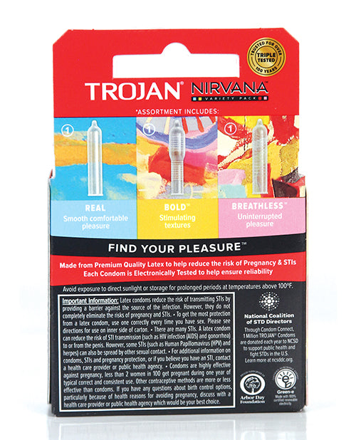 Trojan Nirvana Condom - Pack Of 3 - Casual Toys
