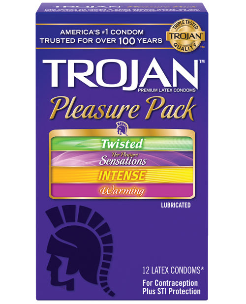 Trojan Pleasure Condoms - Asst. Box Of 12 - Casual Toys