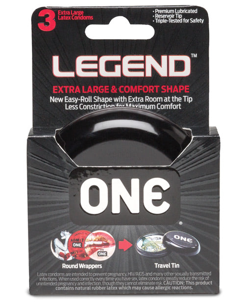 One The Legend Xl Condoms - Box Of 3 - Casual Toys