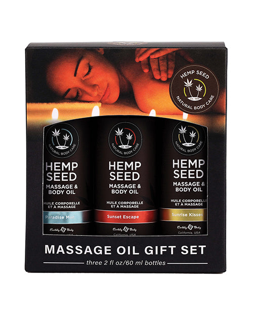 Earthly Body Summer 2023 Massage Oil  Gift Set - 2 Oz Asst. Scents