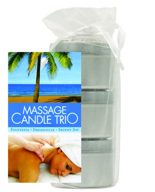 Earthly Body Massage Candle Trio Gift Bag - 2 Oz Skinny Dip, Dreamsicle, & Guavalva - Casual Toys