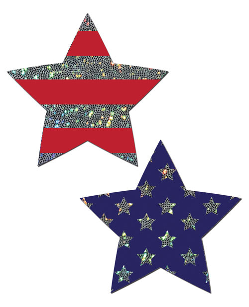Pastease Glitter Patriotic Star - Red-blue O-s - Casual Toys