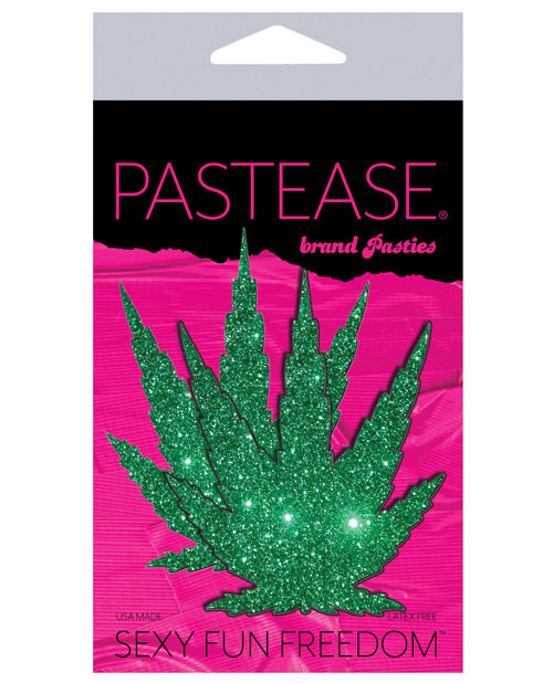 Pastease Glitter Marijuana Leaf - Green O-s - Casual Toys