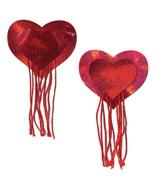 Pastease Tassel Holographic Heart - Red O-s - Casual Toys
