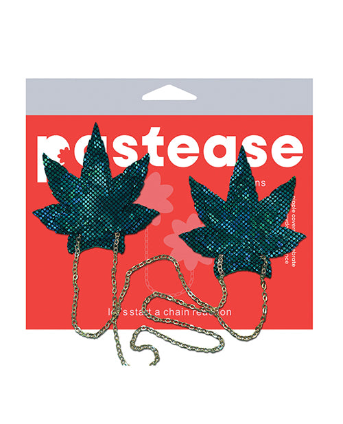 Pastease Chains Disco Weed Leaf - Green O/s