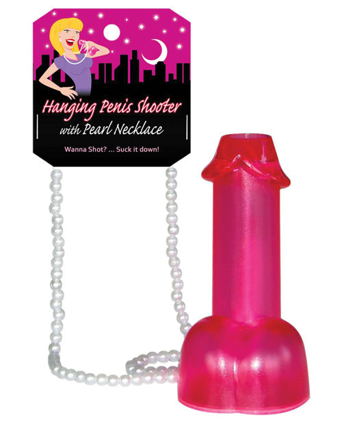 Hanging Penis Shooter W-pearl Necklace - Casual Toys
