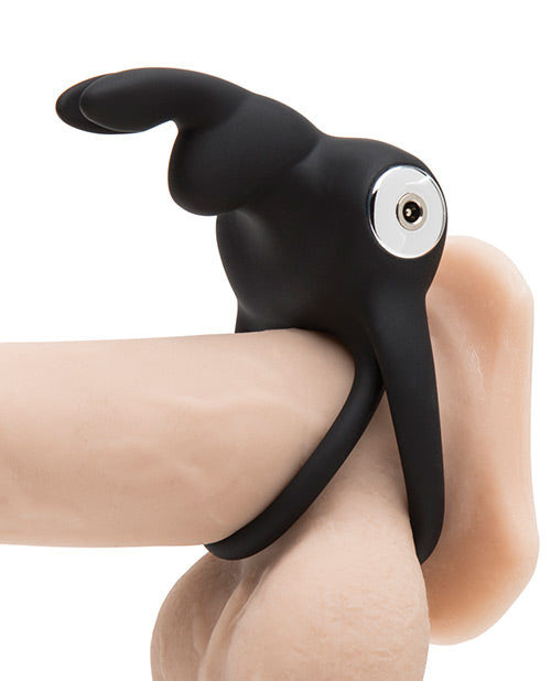 Happy Rabbit Love Ring Rechargeable - Black - Casual Toys