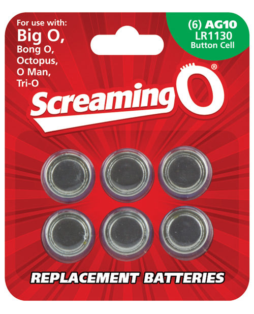 Screaming O Ag10 Batteries - Sheet Of 6 (bigo ,octo, Bongo,trio,oman,bango) - Casual Toys