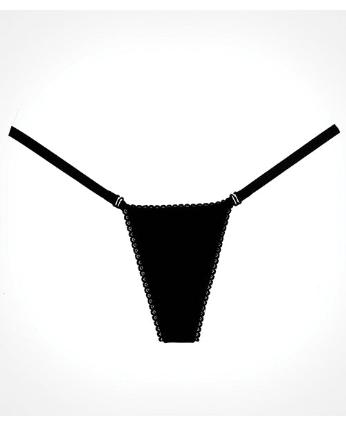 Adore Between The Cheats Velvet  Panty Black O-s - Casual Toys