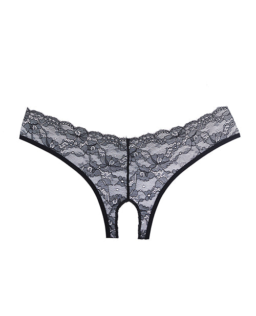 Adore Crush Lace Open Panty Black O-s - Casual Toys