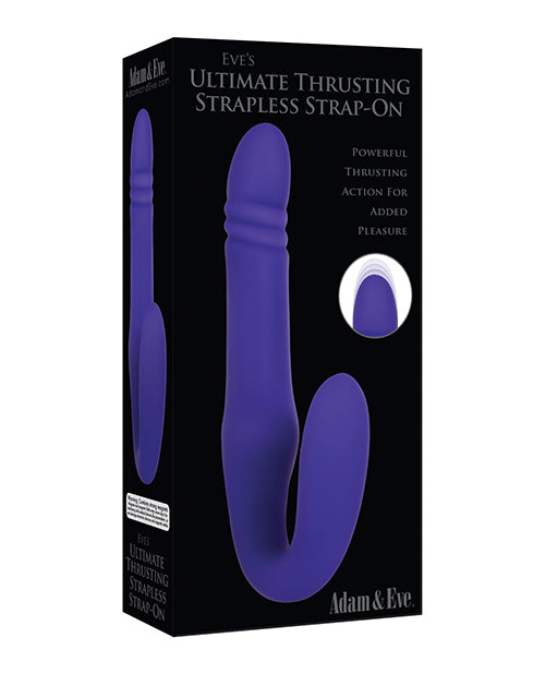 Adam & Eve Eve's Ultimate Thrusting Strapless Strap On - Purple - Casual Toys