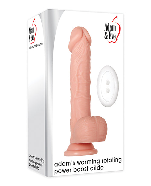 Adam & Eve Adam's Warming Rotating Power Boost Dildo - Light - Casual Toys