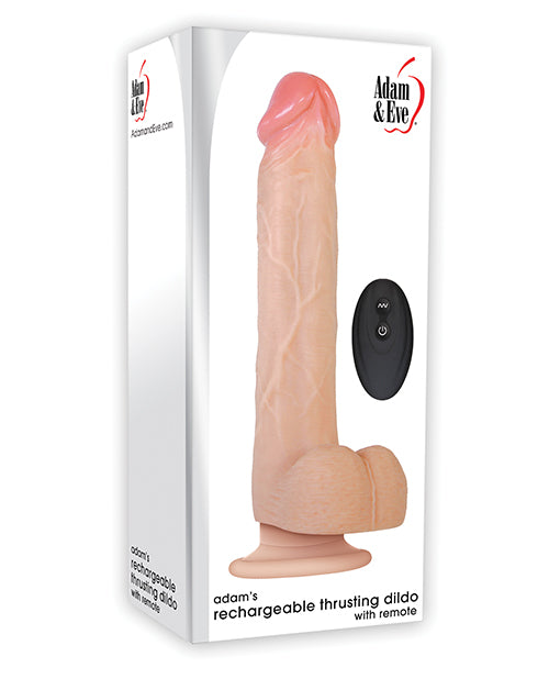Adam & Eve Adam's Thrusting Dildo W-remote - Flesh - Casual Toys