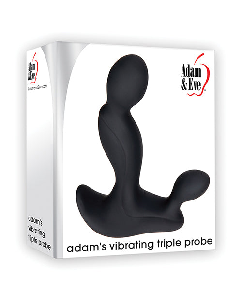 Adam & Eve Adam's Vibrating Triple Probe - Black - Casual Toys