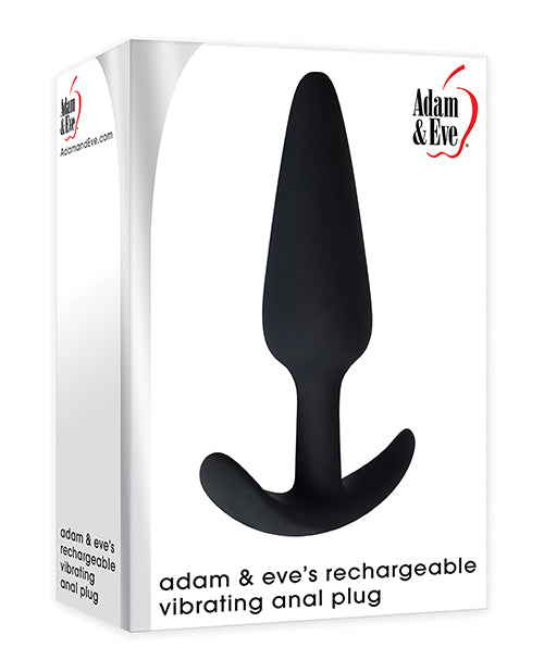 Adam & Eve's Rechargeable Vibrating Anal Plug - Black - Casual Toys