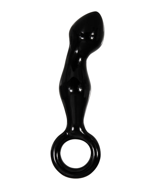 Adam & Eve Adam's Glass Prostate Massager - Black - Casual Toys