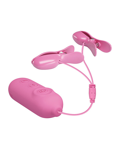 Pretty Love Romantic Wave Ii Estim & Vibrating Nipple Clip - Pink - Casual Toys
