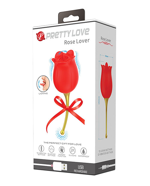 Pretty Love Licking Rose Lover Dual Ended - Rose